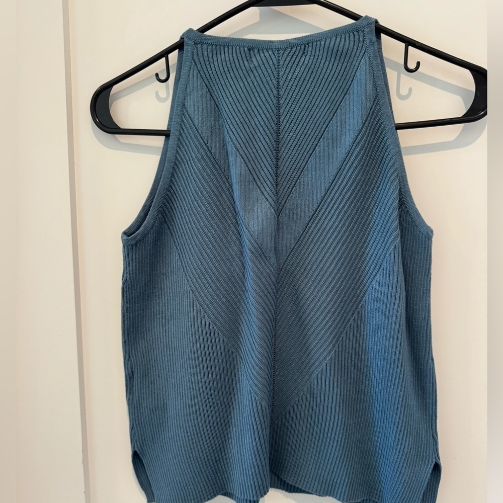 Anthropologie Elegant Teal Sleeveless tank top Women's size Medium XSP y2k H - Picture 4 of 7